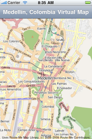 medellin citty centre carte